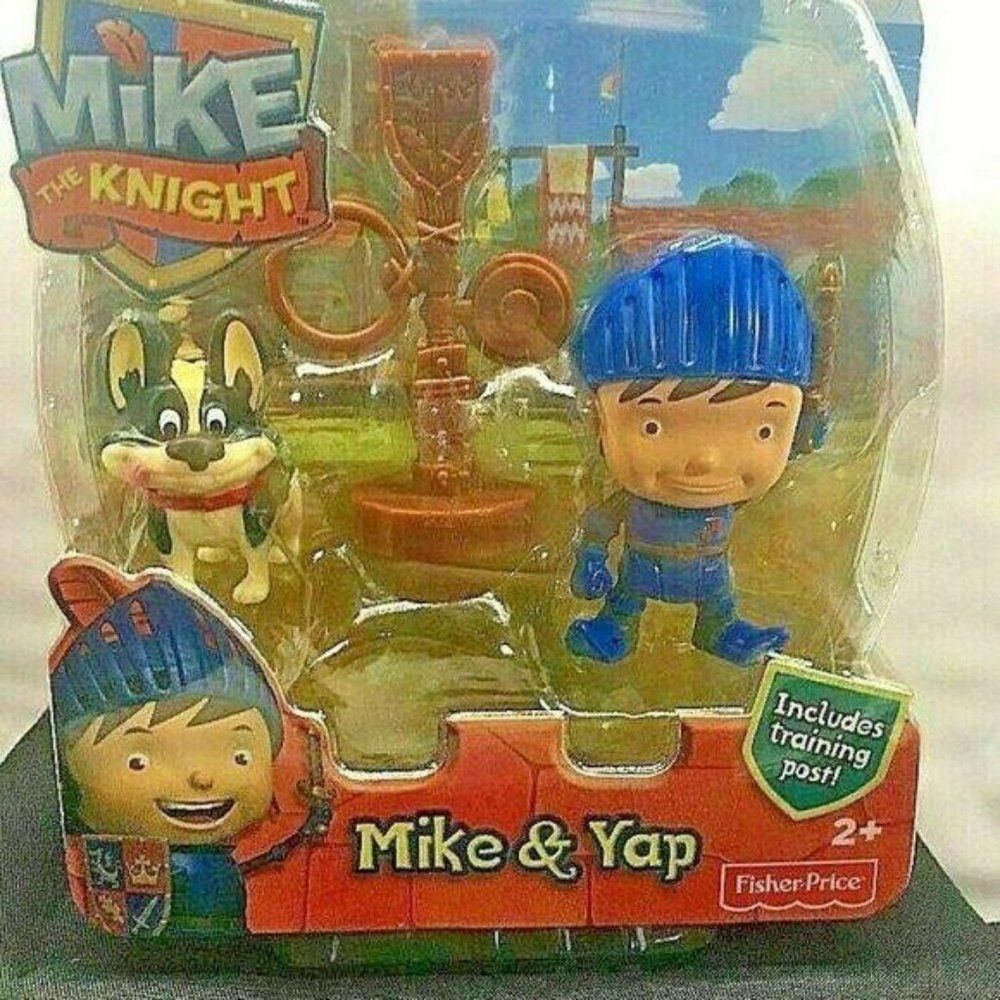 Fisher-Price Mike the Knight Mike & Yap Figure Set with‎ Training Post Y8357